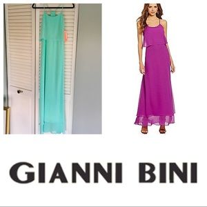 NWT Mint Gianni Bini Long Chiffon Dress